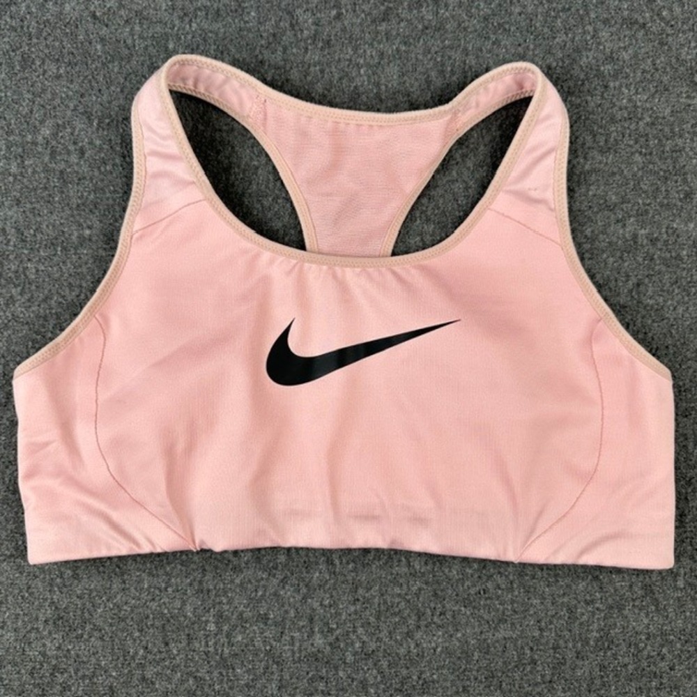Nike Dri-FIT Swoosh Medium Support Racerback Sports Bra Pink AJ5219-646 Large